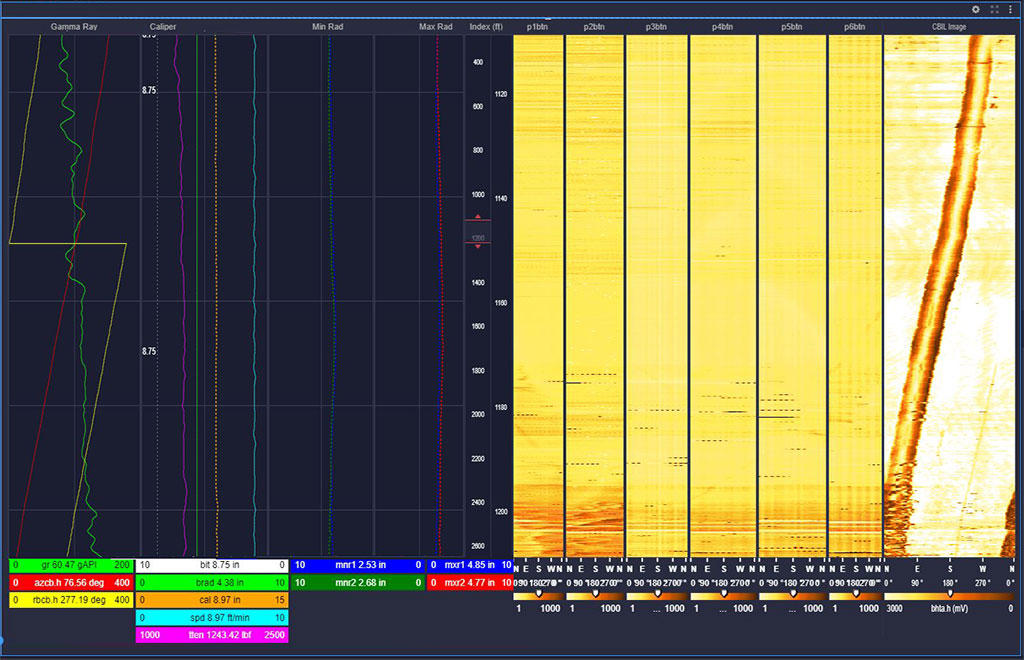 Wireline Viewer displaying real-time well imaging for operational decisions.